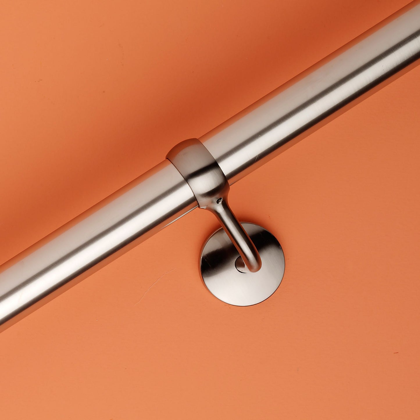 Rothley 1.2 Metre Stair Rail Pole Brushed Or Polished Effect 40mm