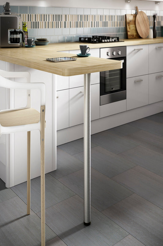 Rothley Brushed Finish Stainless Steel Table & Worktop Leg 870mm x 60mm
