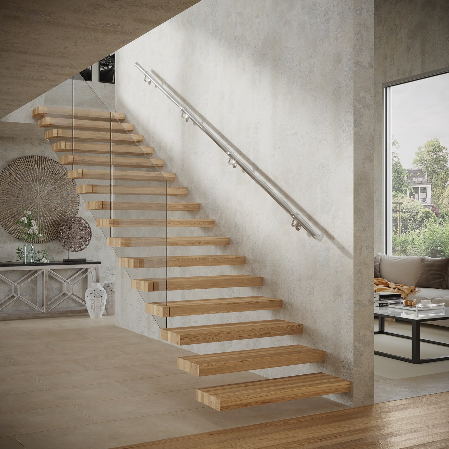 Rothley Baroque Polished Finish 3.6m Easy Fit Staircase Handrail Kit