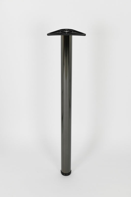Rothley Gunmetal Grey Stainless Steel Table & Worktop Leg 870mm x 60mm