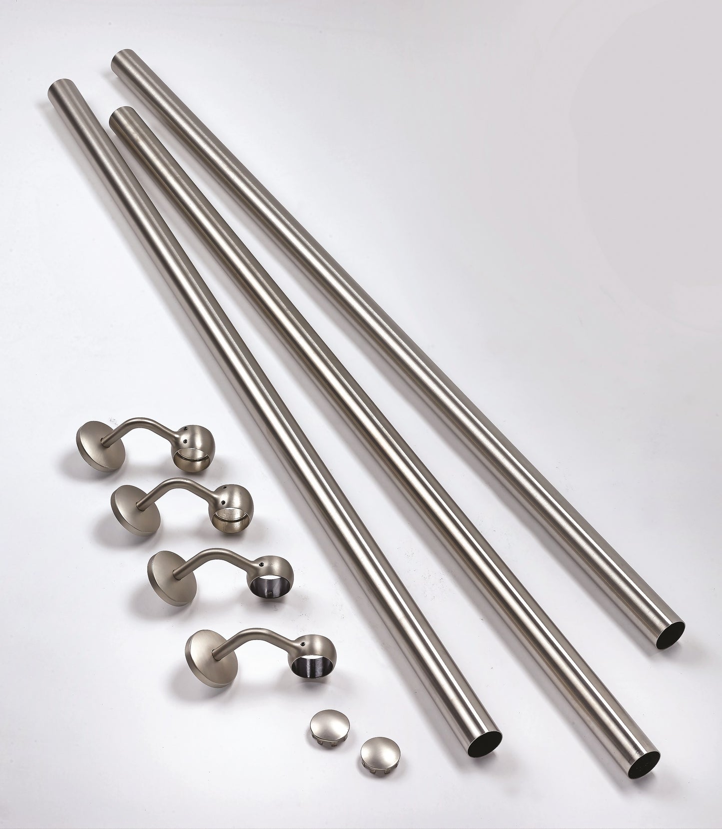 Rothley Brushed Finish Internal Stainless Steel 3.6m Easy Fit Staircase Handrail Kit