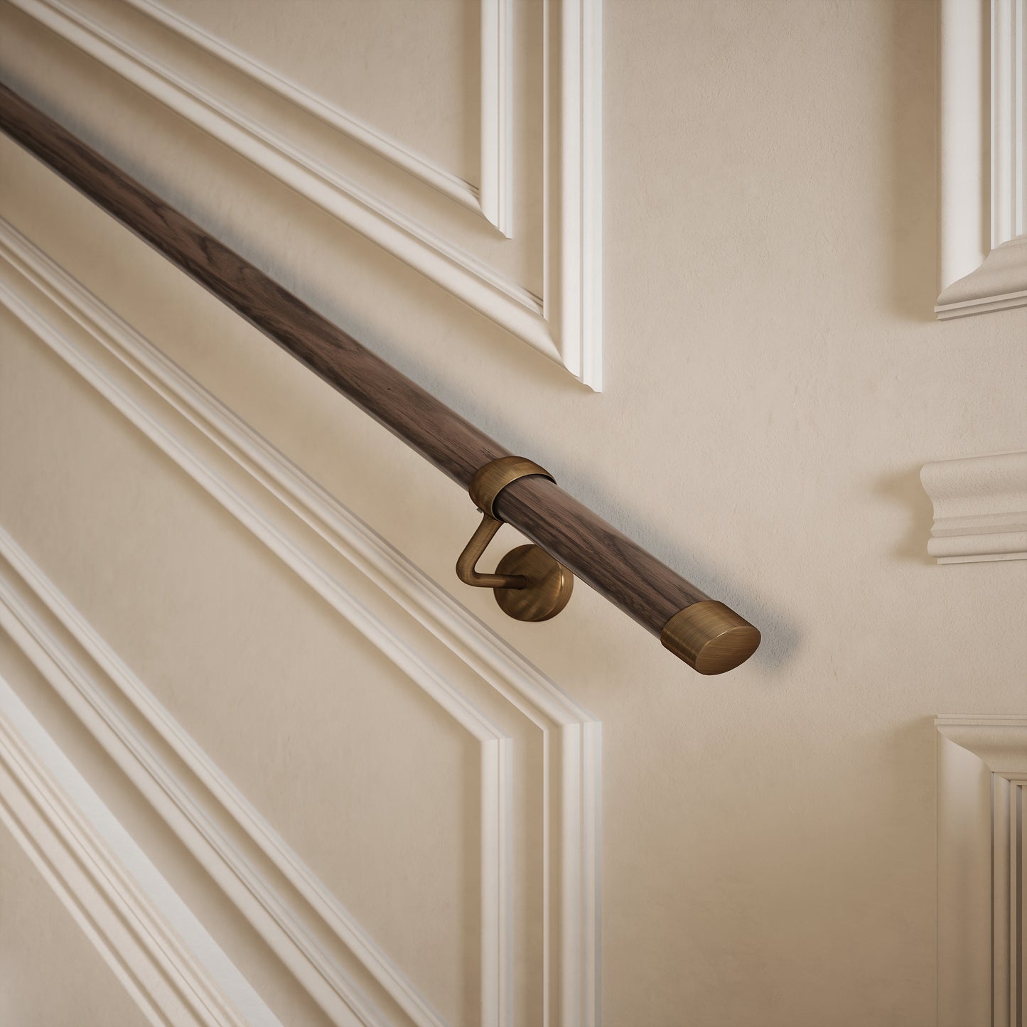 Rothley Ebony 3.6m Easy Fit Staircase Handrail Kit