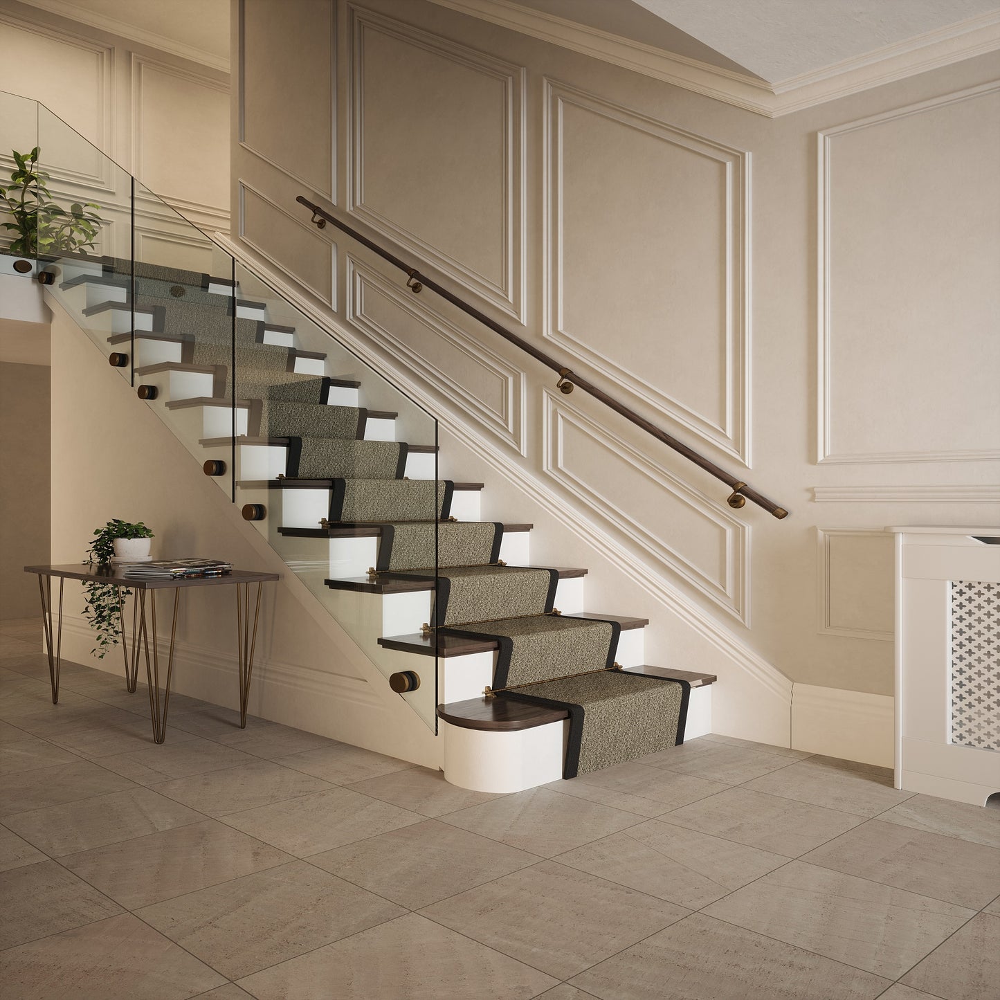 Rothley Ebony 3.6m Easy Fit Staircase Handrail Kit