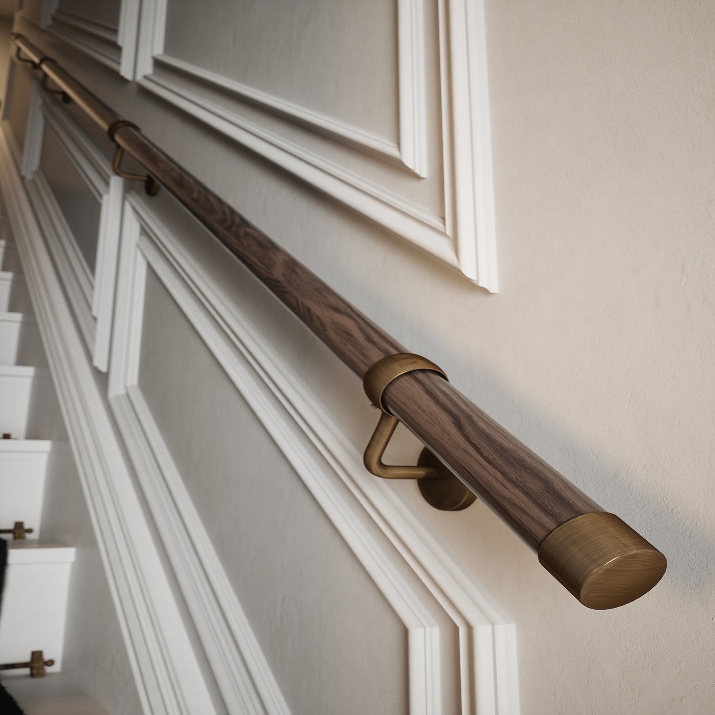 Rothley Ebony 3.6m Easy Fit Staircase Handrail Kit