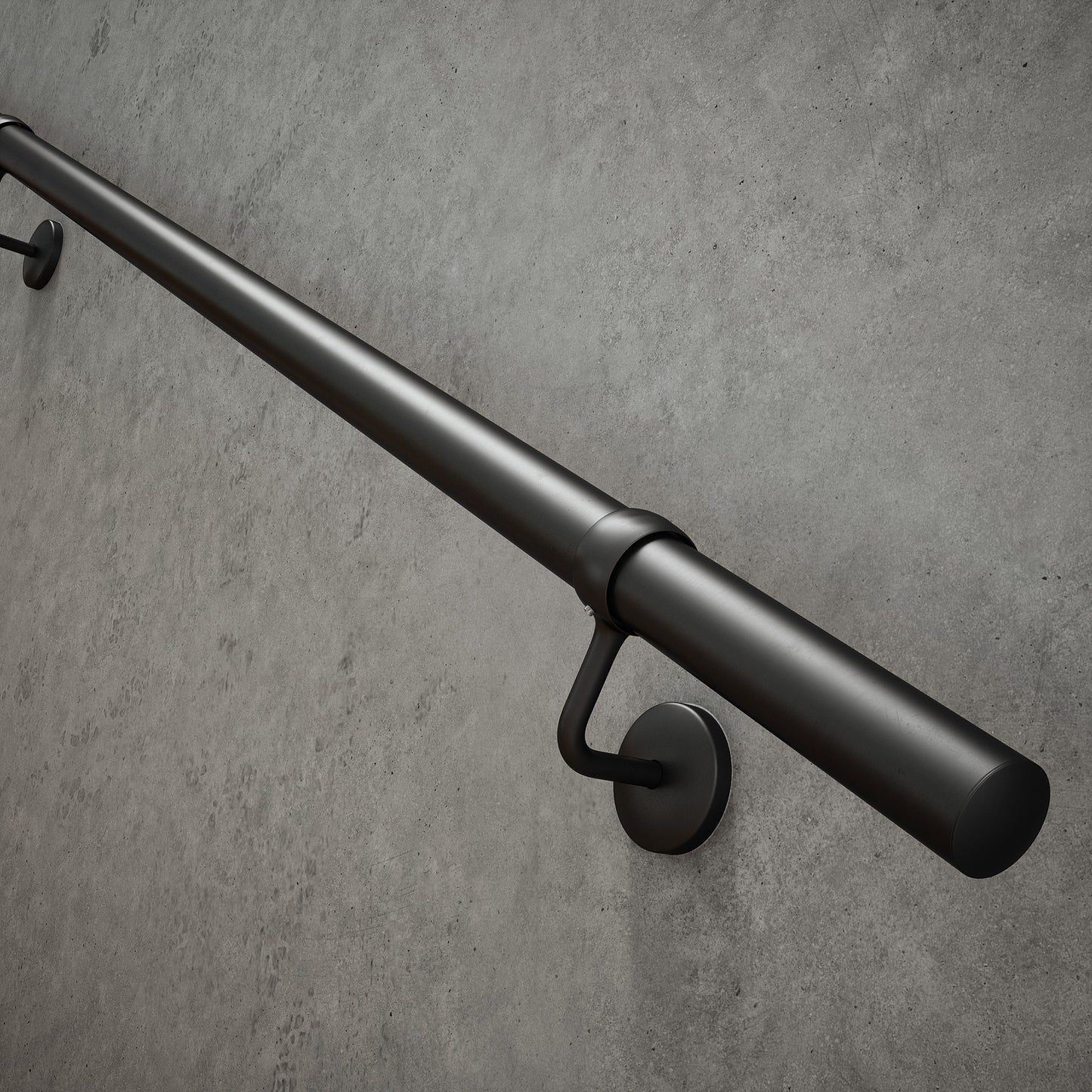 Rothley Matt Black Internal 3.6m Easy Fit Staircase Handrail Kit