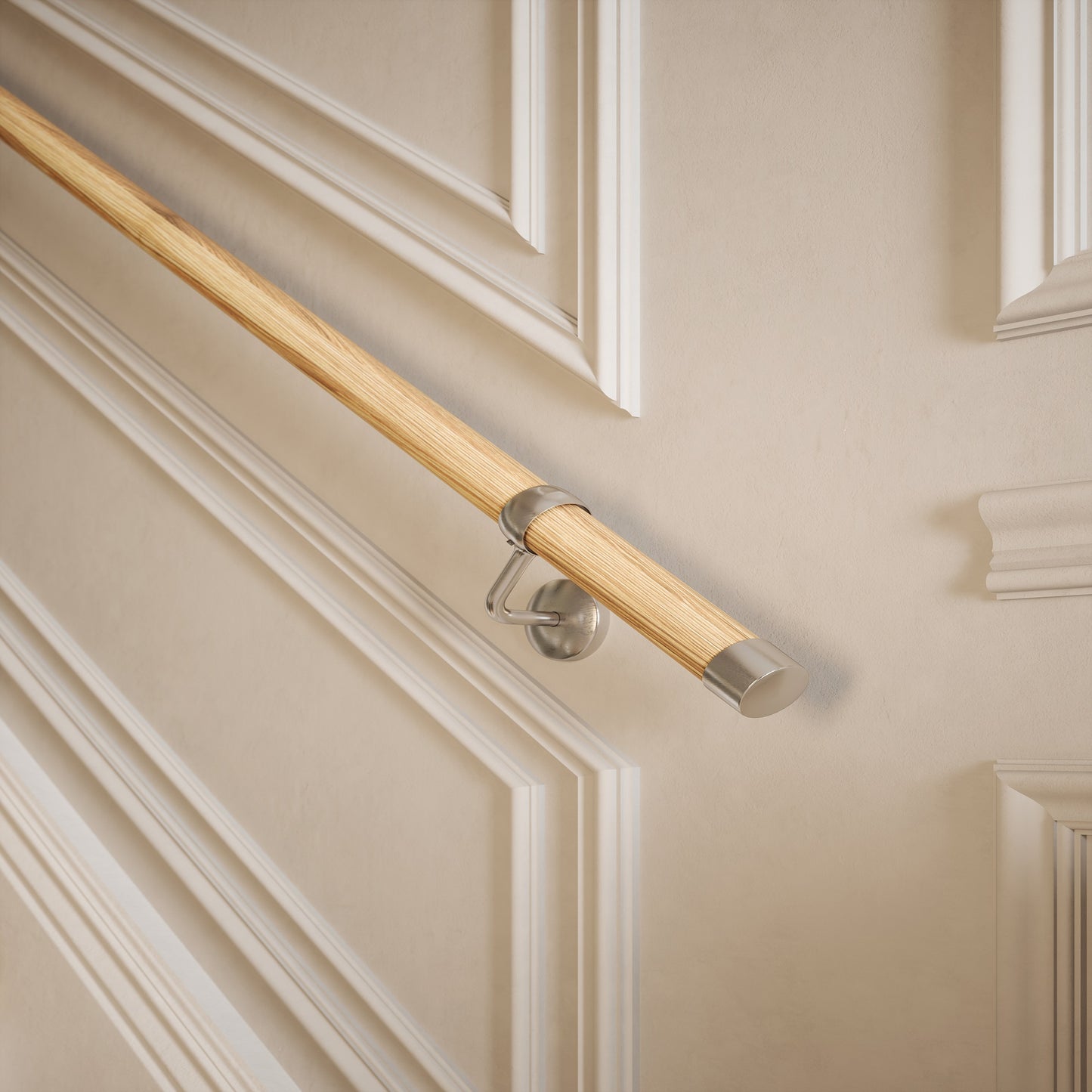 Rothley New Zealand Pine 3.6m Easy Fit Staircase Handrail Kit