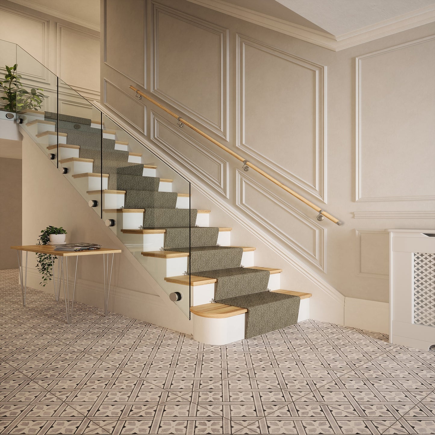 Rothley New Zealand Pine 3.6m Easy Fit Staircase Handrail Kit