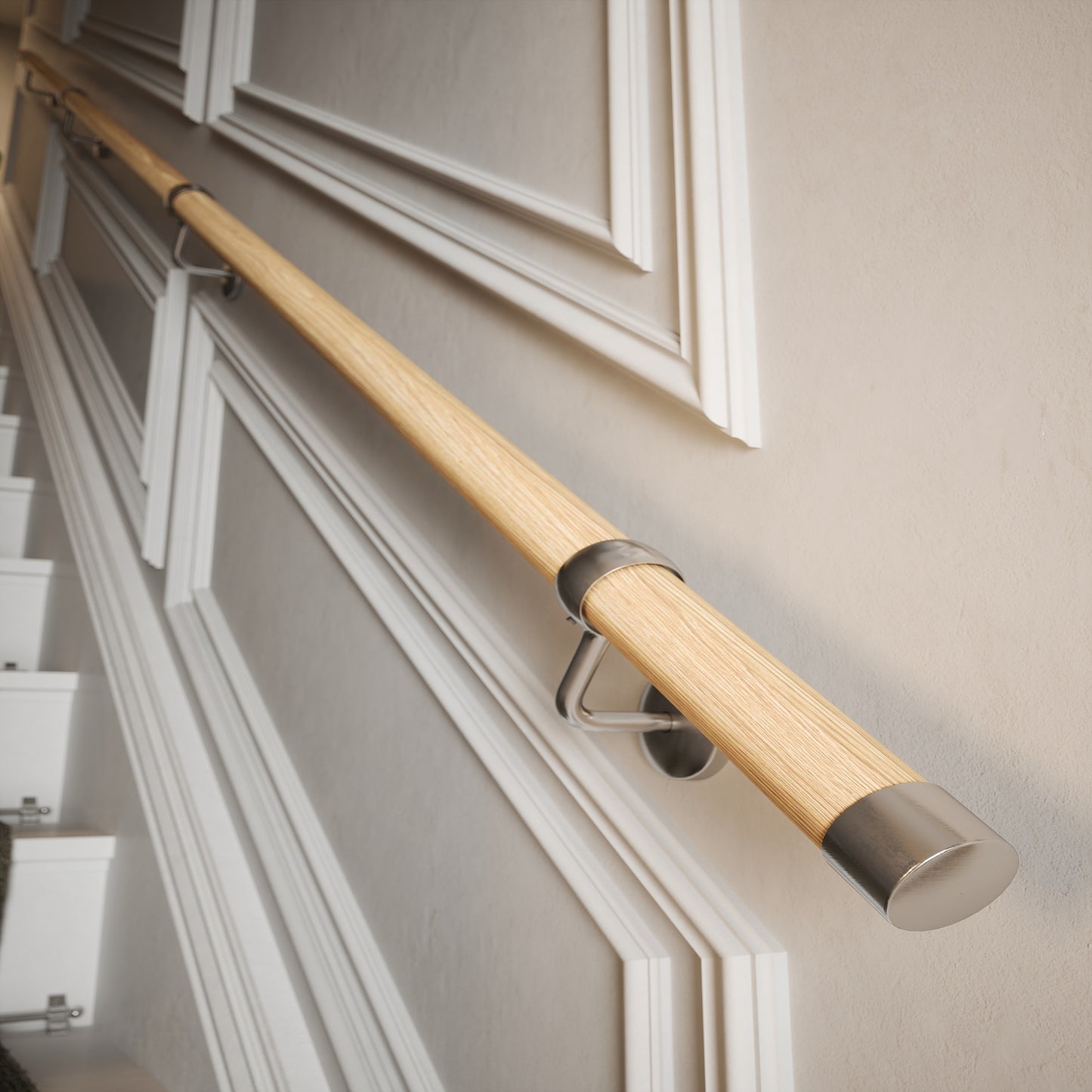 Rothley New Zealand Pine 3.6m Easy Fit Staircase Handrail Kit
