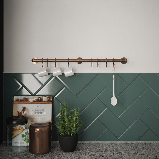 Rothley Antique Copper Utensil Rail Kit Various Sizes