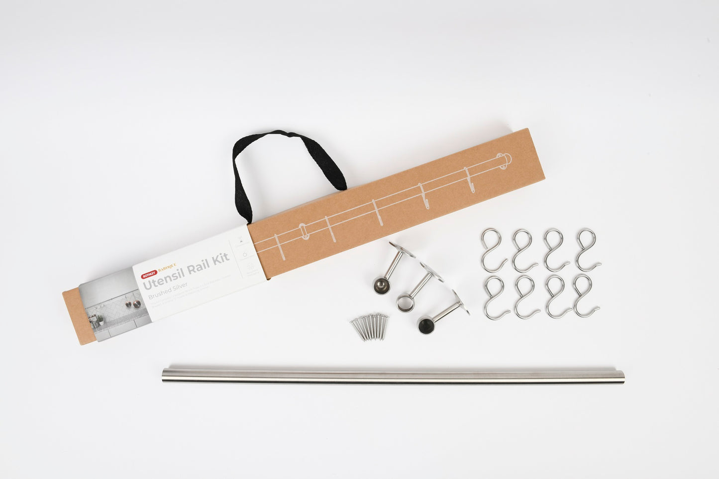 Rothley Brushed Finish Utensil Rail Kit Various Sizes