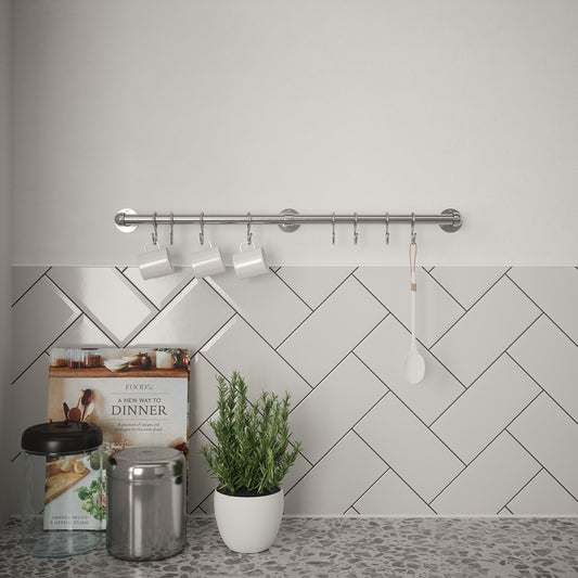 Rothley Brushed Finish Utensil Rail Kit Various Sizes