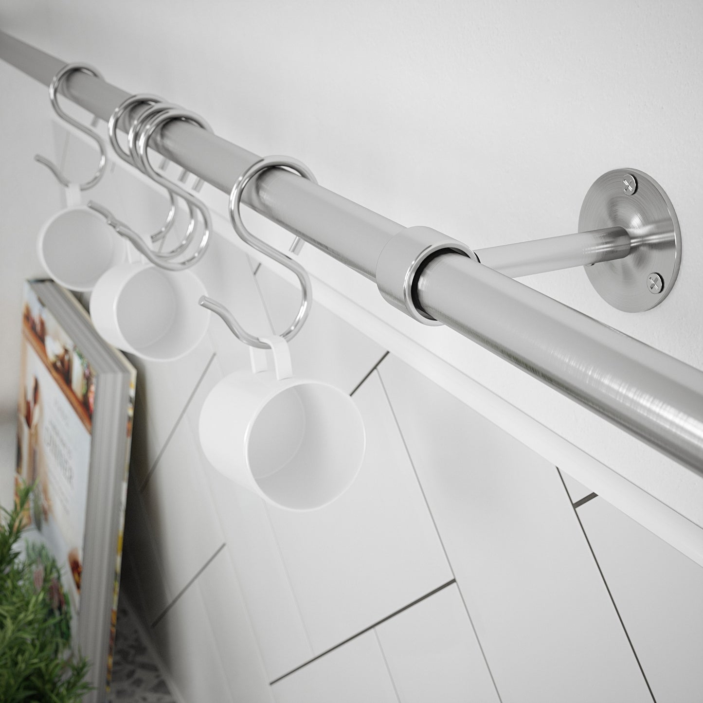 Rothley Brushed Finish Utensil Rail Kit Various Sizes