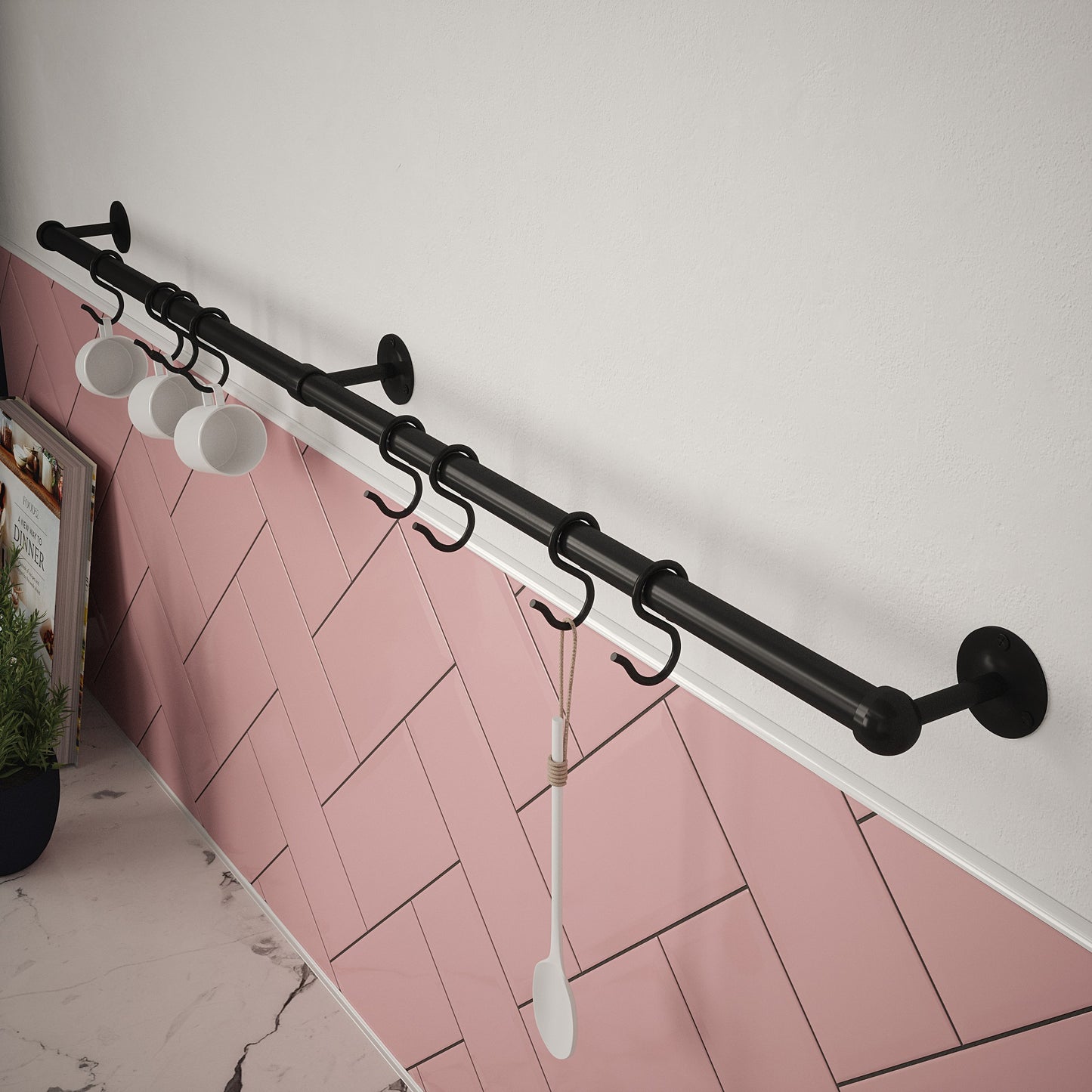 Rothley Matt Black Utensil Rail Kit Various Sizes