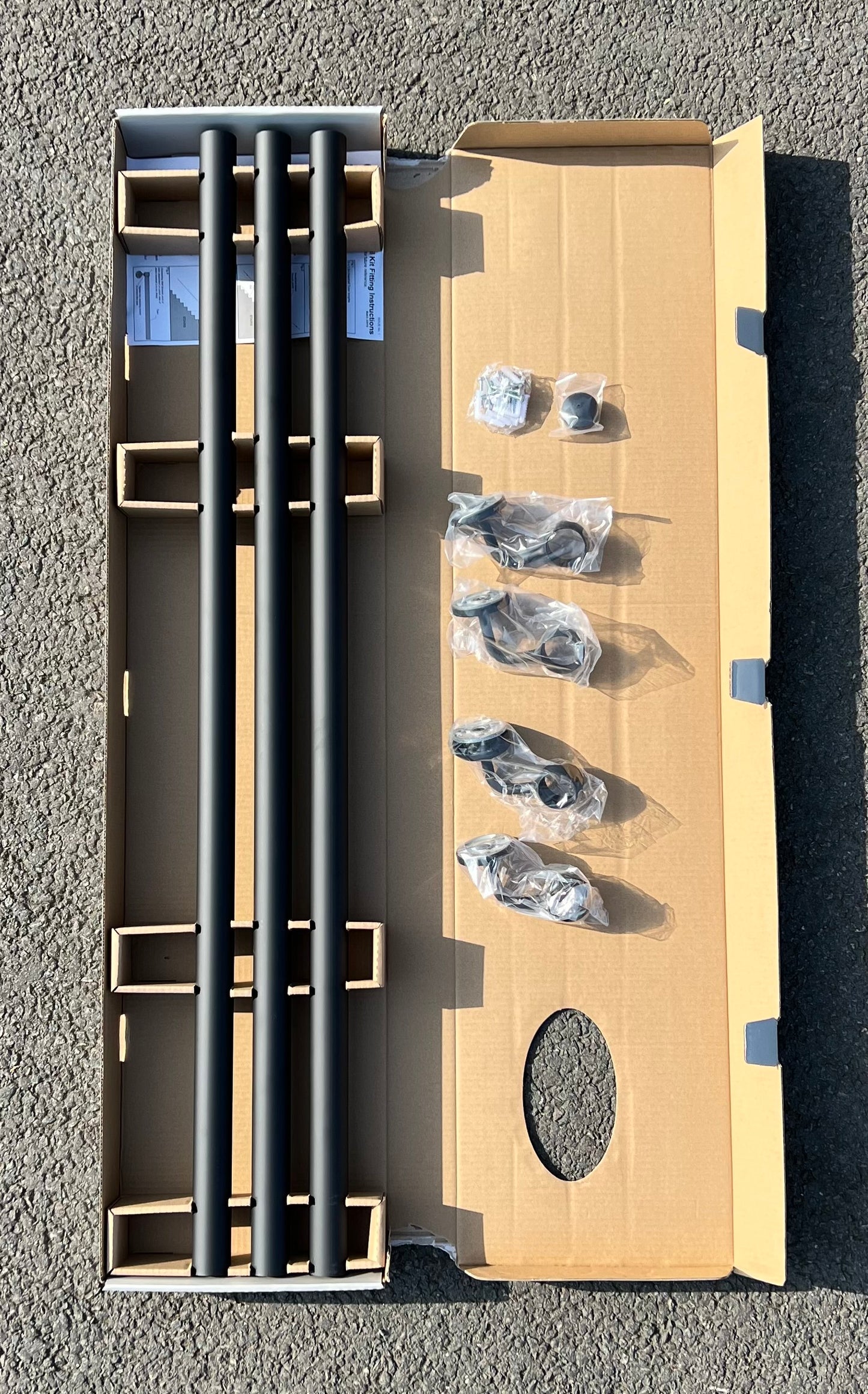Rothley Matt Black Internal 3.6m Easy Fit Staircase Handrail Kit