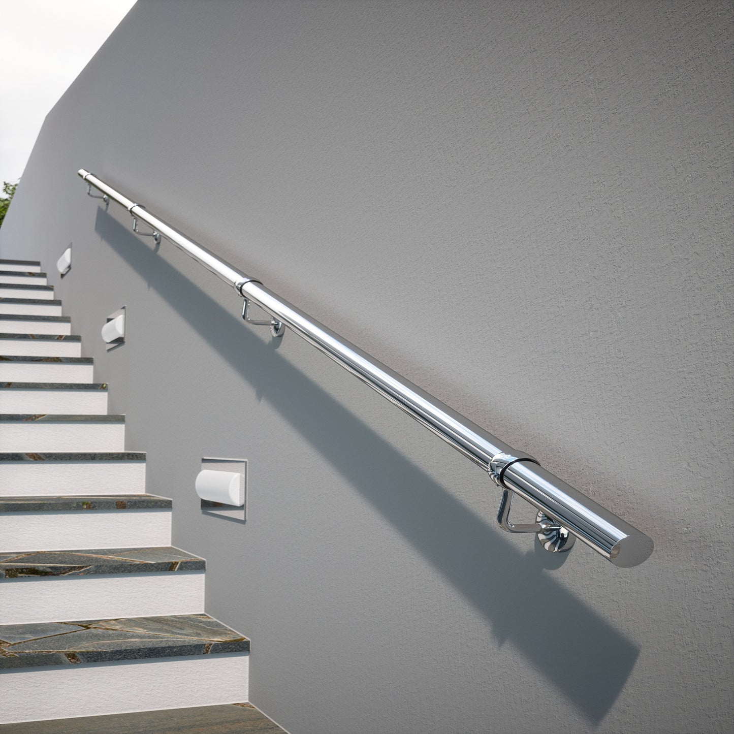 Rothley Baroque Polished Finish 3.6m Easy Fit Staircase Handrail Kit