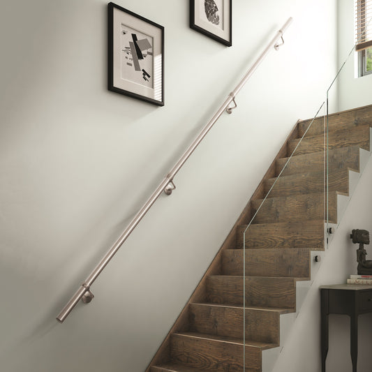 Rothley Polished Finish Internal Stainless Steel 3.6m Easy Fit Staircase Handrail Kit
