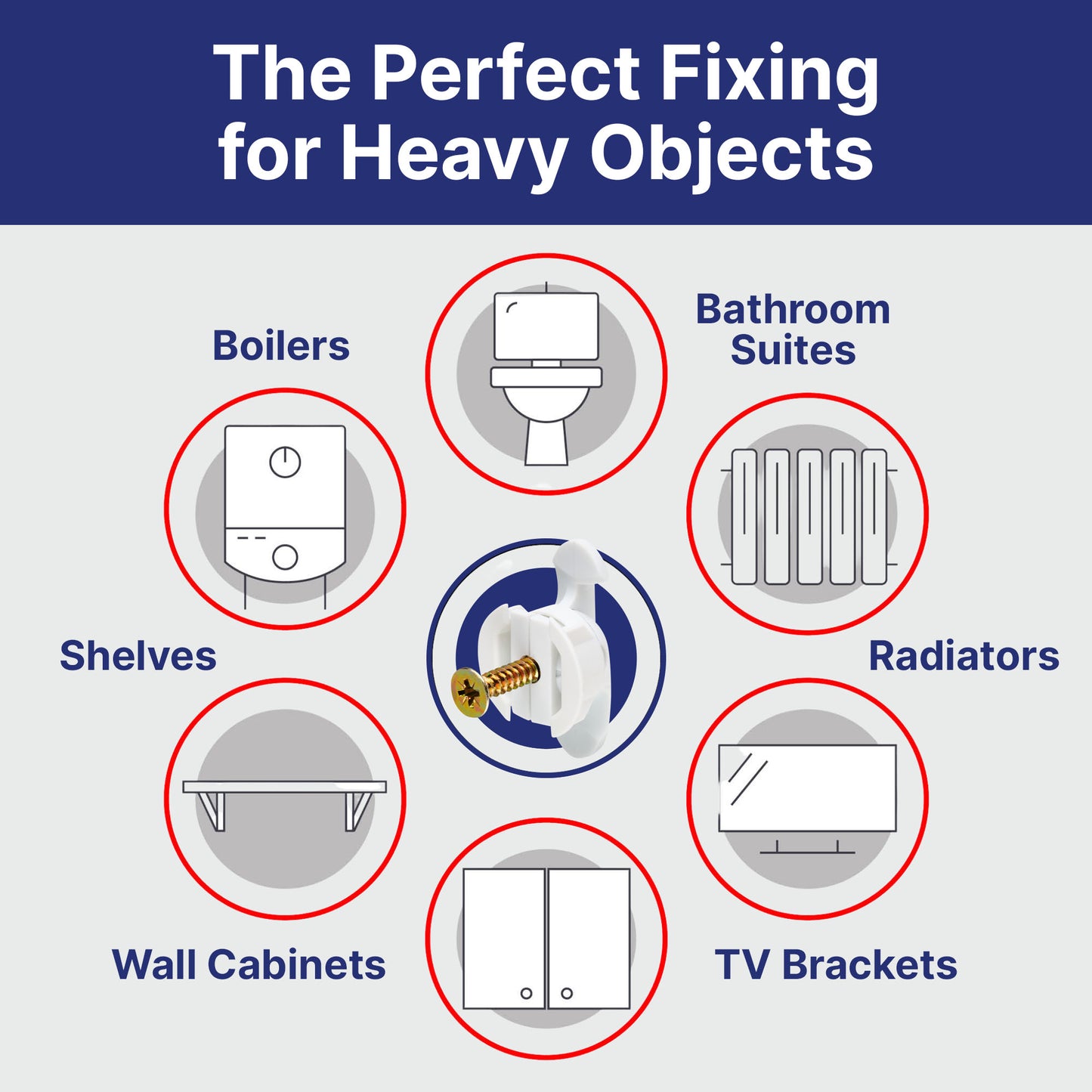 Bullfix Universal Heavy Duty Plasterboard Fixings - TV Kit