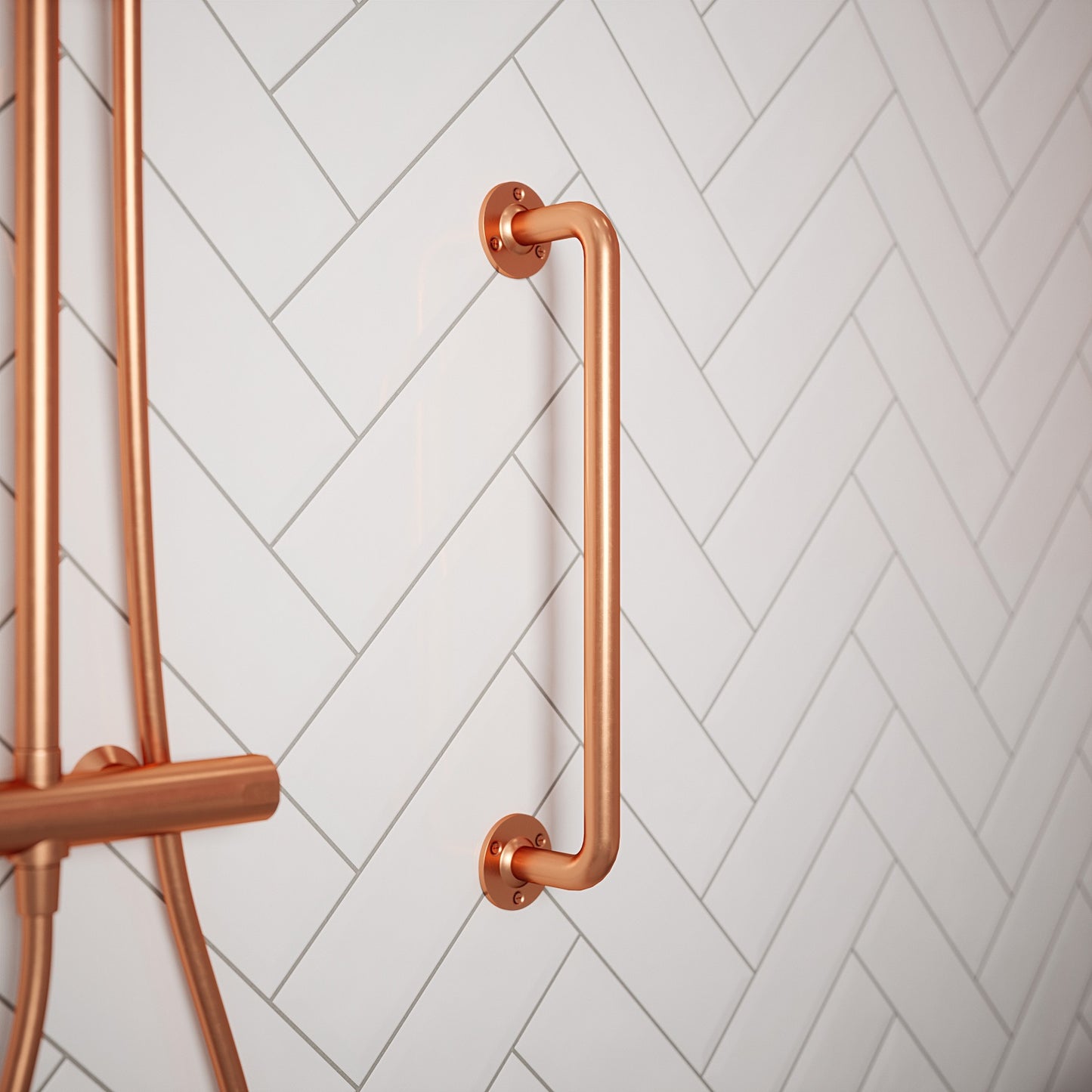 Rothley Polished Copper Grab Rail