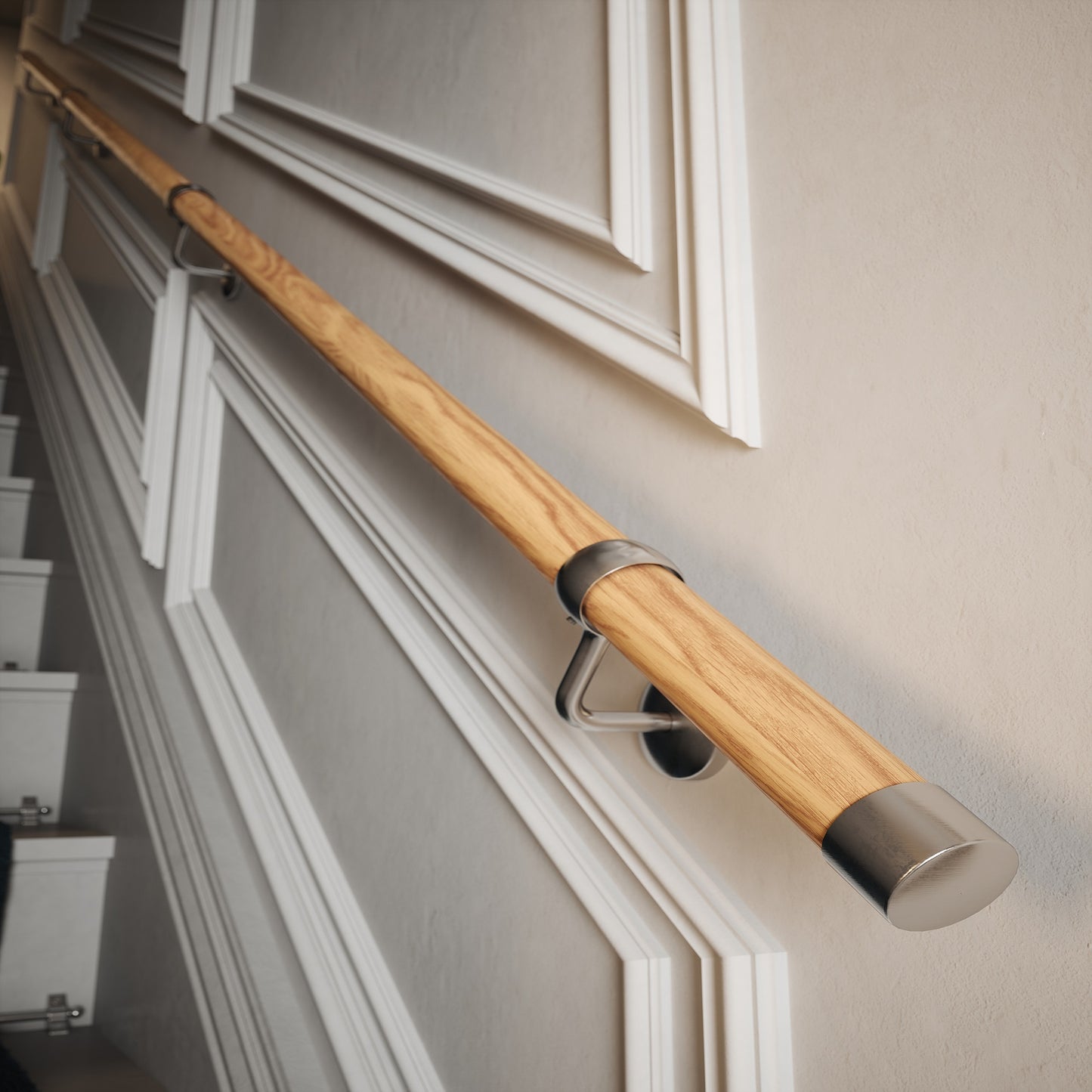 Rothley American Oak 3.6m Easy Fit Staircase Handrail Kit